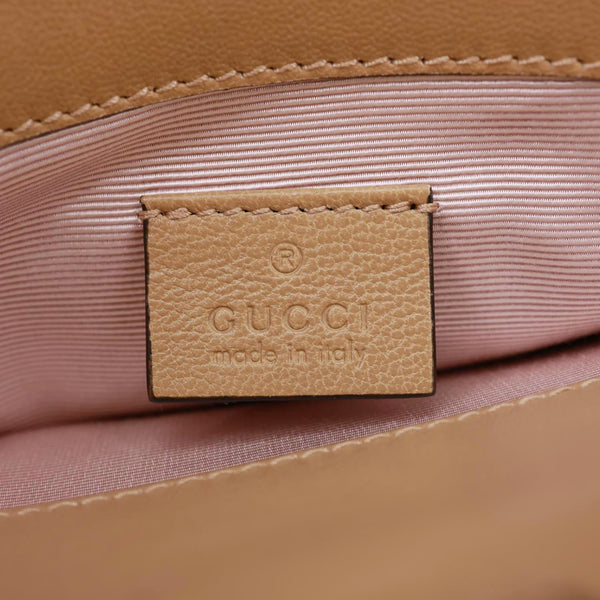 GUCCI Matisse GG Leather Top Handle Shoulder Bag Beige 631663