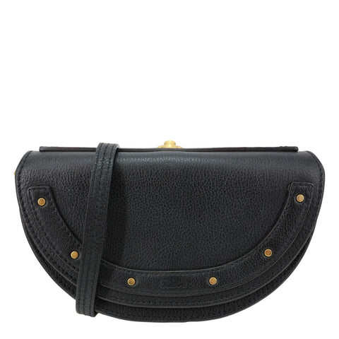 CHLOE Nile Bracelet Minaudiere Small Leather Crossbody Bag Black