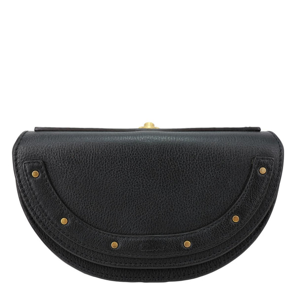CHLOE Nile Bracelet Minaudiere Small Leather Crossbody Bag Black