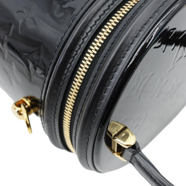 LOUIS VUITTON Cannes Magnetique Monogram Vernis Shoulder Bag Black