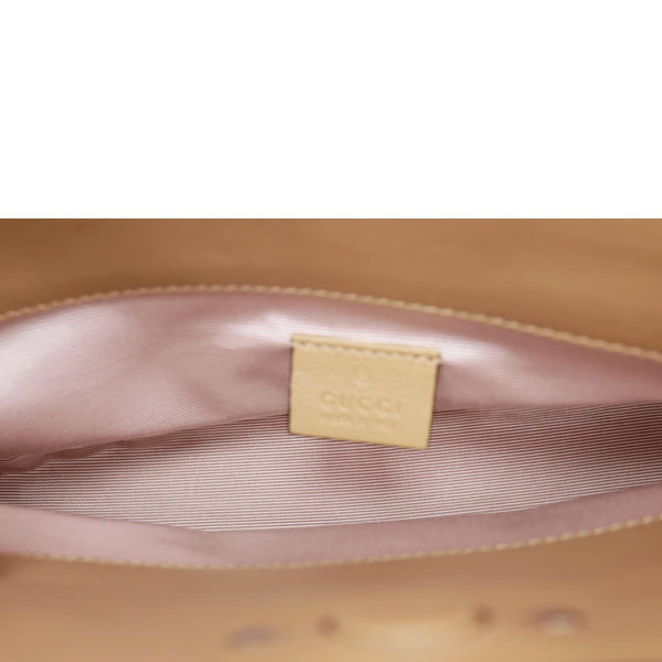 GUCCI Matisse GG Leather Top Handle Shoulder Bag Beige 631663