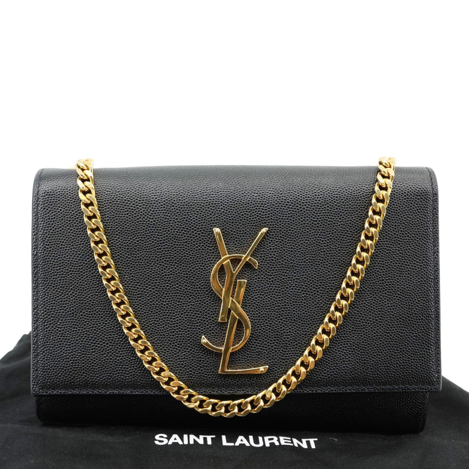 YVES SAINT LAURENT Kate Small Grain De Poudre Leather Crossbody Bag Bl