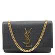 YVES SAINT LAURENT Kate Small Grain De Poudre Leather Crossbody Bag Black