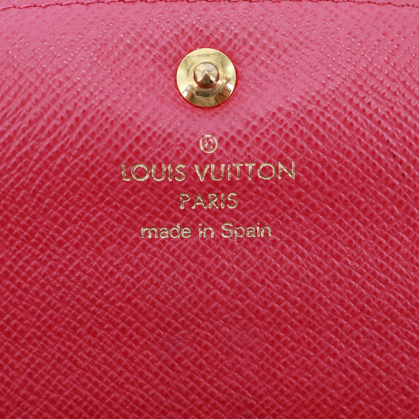 LOUIS VUITTON Emilie Bloom Flowers Monogram Canvas Wallet Rose Ballerine