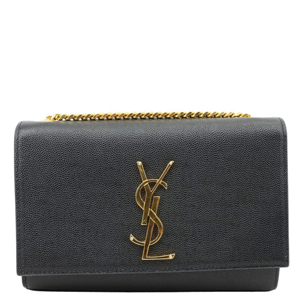 YVES SAINT LAURENT Kate Small Grain De Poudre Leather Crossbody Bag Black