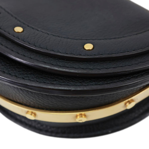 CHLOE Nile Bracelet Minaudiere Small Leather Crossbody Bag Black