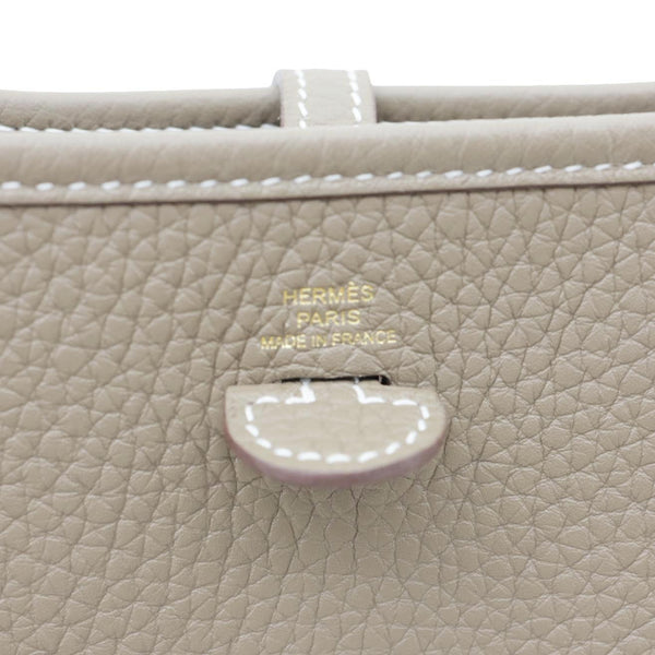 HERMES Evelyne TPM 16 Amazone Clemence Leather Crossbody Bag Toupe