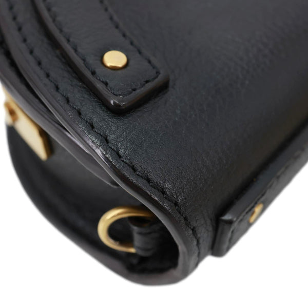 CHLOE Nile Bracelet Minaudiere Small Leather Crossbody Bag Black