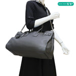 YVES SAINT LAURENT Sac de Jour 36H Souple Leather Duffle Bag Black
