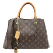 LOUIS VUITTON Montaigne MM Monogram Canvas Shoulder Bag Brown