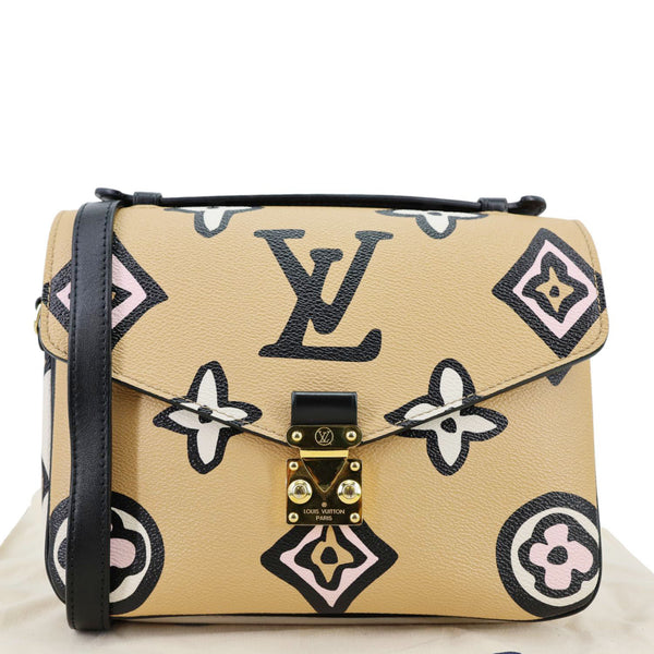 LOUIS VUITTON Metis Pochette Giant Monogram Wild At Heart Canvas Crossbody Bag Beige