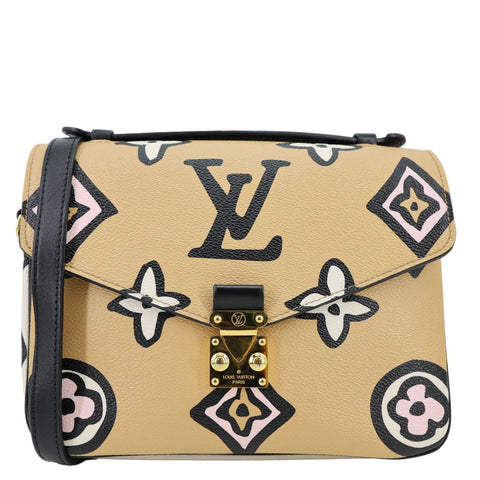 LOUIS VUITTON Metis Pochette Giant Monogram Wild At Heart Canvas Crossbody Bag Beige