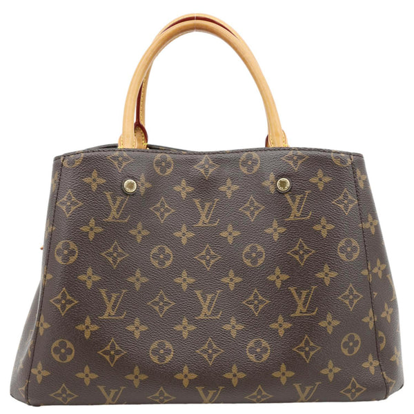 LOUIS VUITTON Montaigne MM Monogram Canvas Shoulder Bag Brown