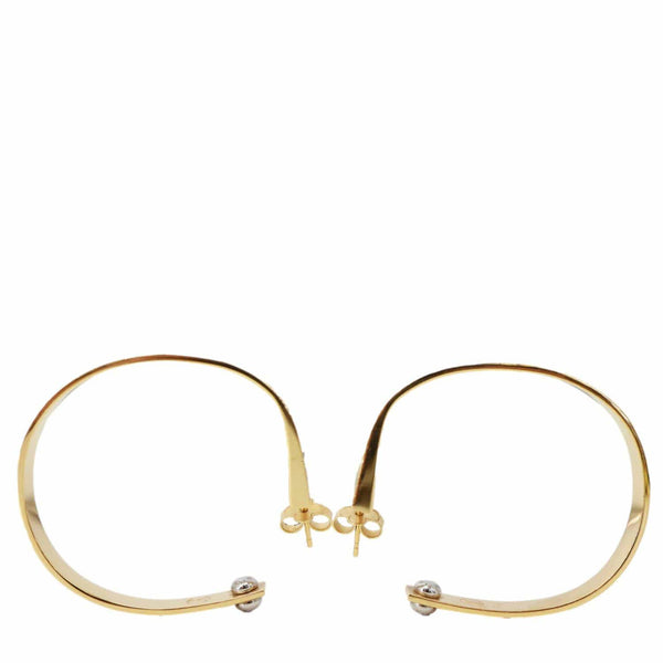 LOUIS VUITTON Nanogram Hoop Metal Earrings gold