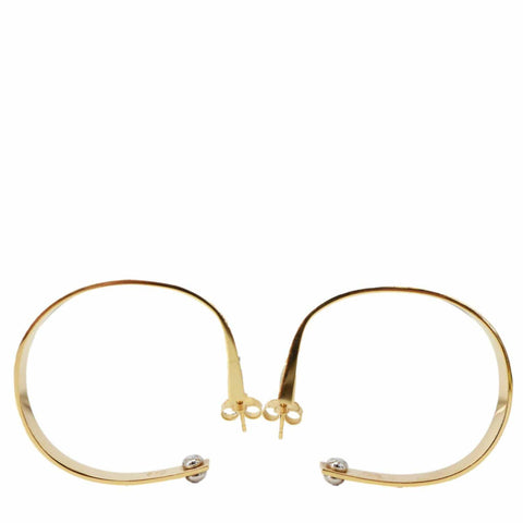 LOUIS VUITTON Nanogram Hoop Metal Earrings gold