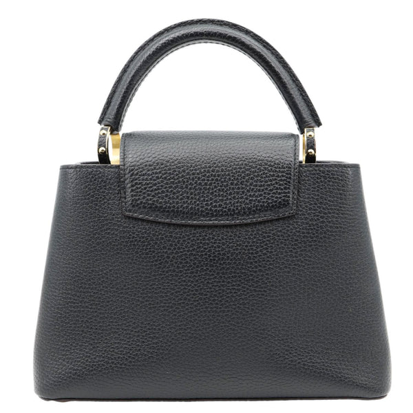 LOUIS VUITTON Capucines BB Taurillon Leather Satchel Bag Black