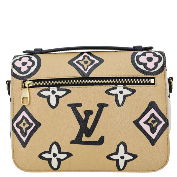 LOUIS VUITTON Metis Pochette Giant Monogram Wild At Heart Canvas Crossbody Bag Beige