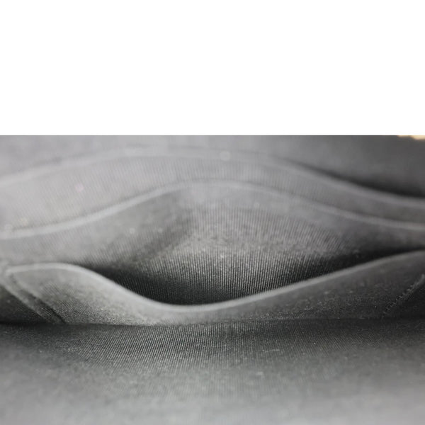 CHANEL CC Filigree Double Zip Quilted Caviar Leather Crossbody Bag Black