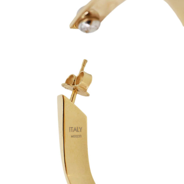 LOUIS VUITTON Nanogram Hoop Metal Earrings gold