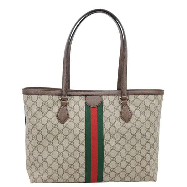 GUCCI Ophidia Medium GG Supreme Canvas Tote Bag Beige 631685