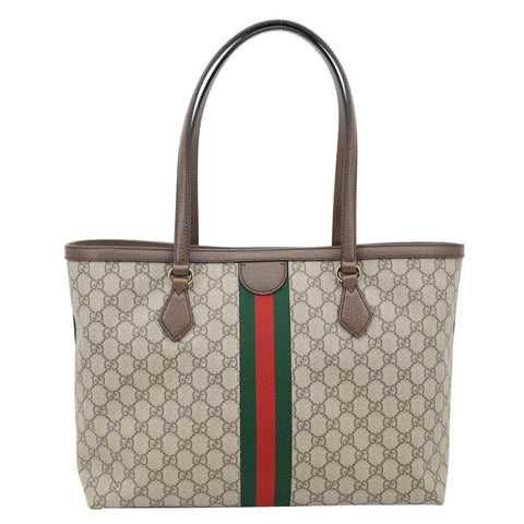 GUCCI Ophidia Medium GG Supreme Canvas Tote Bag Beige 631685