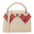 LOUIS VUITTON Capucines BB Mechanical Flowers Taurillon Leather Crossbody Bag Cream