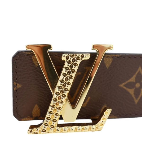 LOUIS VUITTON Monogram Canvas Belt Brown Size 90/36
