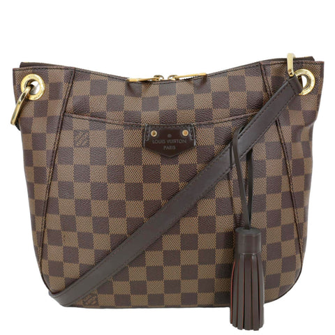 LOUIS VUITTON South Bank Besace Damier Ebene Crossbody Bag Brown