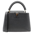 LOUIS VUITTON Capucines BB Taurillon Leather Satchel Bag Black