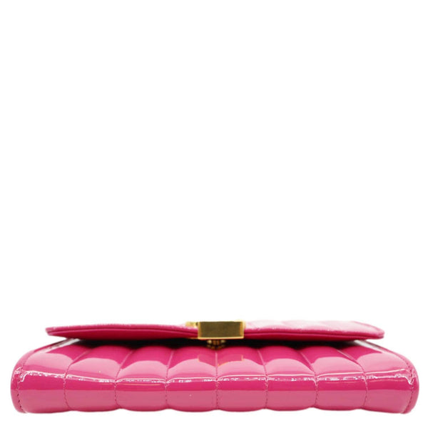 YVES SAINT LAURENT Vicky Patent Leather Crossbody Bag Pink