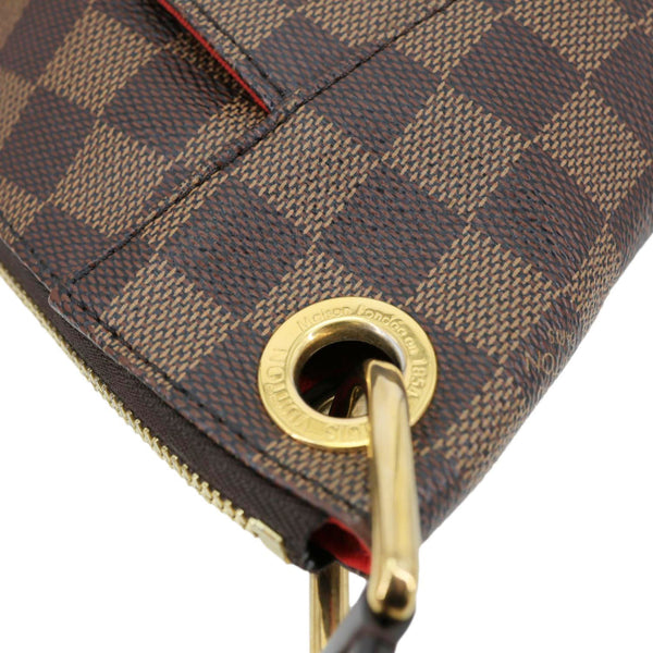 LOUIS VUITTON South Bank Besace Damier Ebene Crossbody Bag Brown