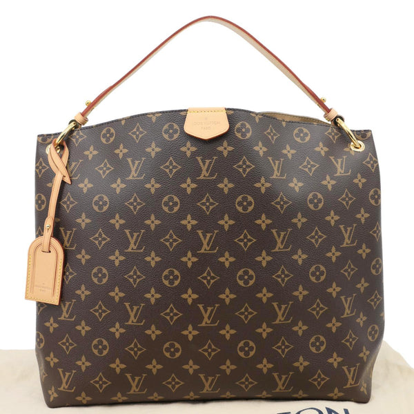 LOUIS VUITTON Graceful MM Monogram Canvas Shoulder Bag Brown