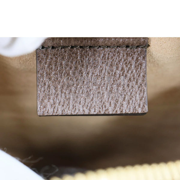 GUCCI Ophidia Mini GG Round Supreme Monogram Crossbody Bag Beige 550618