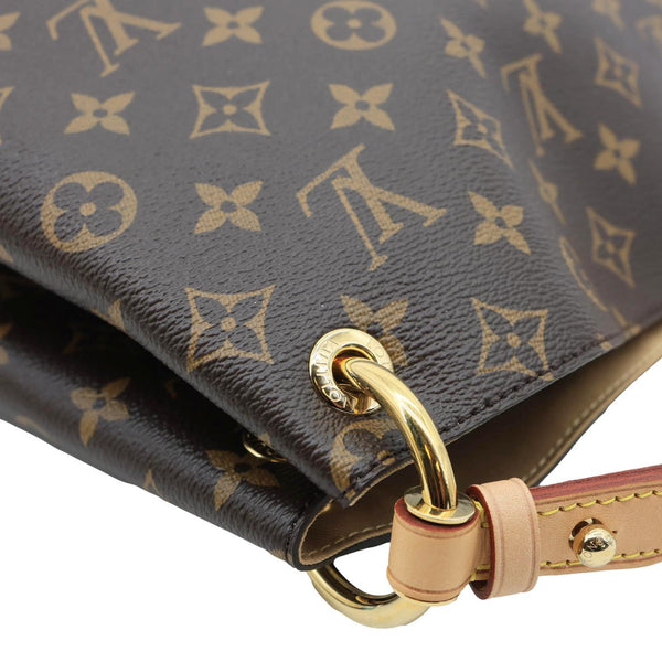 LOUIS VUITTON Graceful MM Monogram Canvas Shoulder Bag Brown