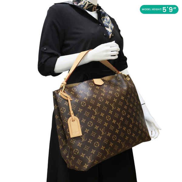LOUIS VUITTON Graceful MM Monogram Canvas Shoulder Bag Brown