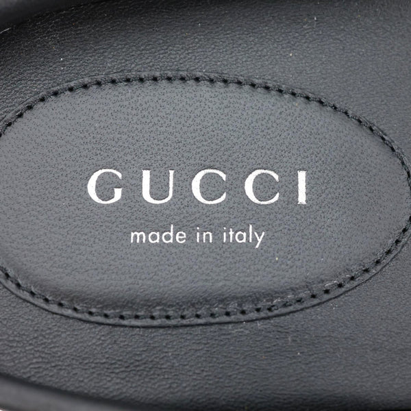 GUCCI Horsebit Calfskin Leather Mules Size 40 Black 850317