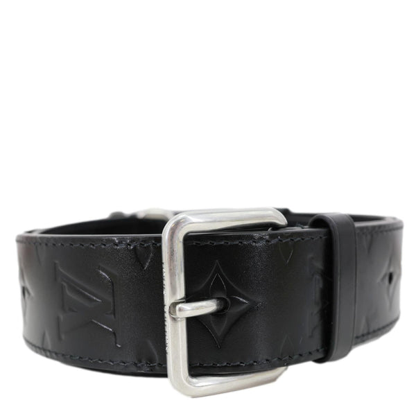 LOUIS VUITTON Monogram Embossed Leather Shoulder Strap Black