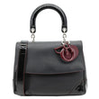 CHRISTIAN DIOR Be Dior Flap Small Smooth Calfskin Leather Tote Bag Black