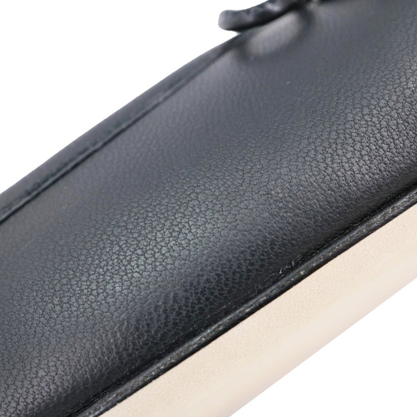 GUCCI Horsebit Calfskin Leather Mules Size 40 Black 850317