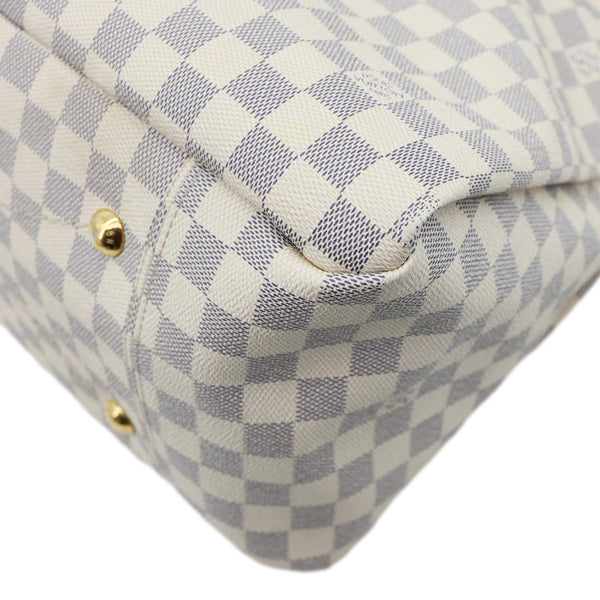 LOUIS VUITTON Artsy MM Damier Azur Hobo Bag White