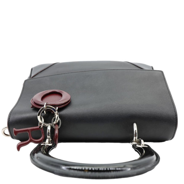 CHRISTIAN DIOR Be Dior Flap Small Smooth Calfskin Leather Tote Bag Black