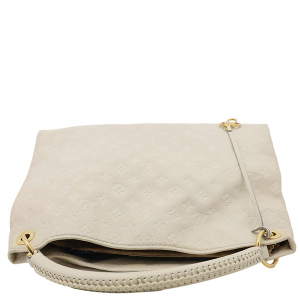 LOUIS VUITTON Artsy MM Monogram Empreinte Leather Hobo Bag Off White