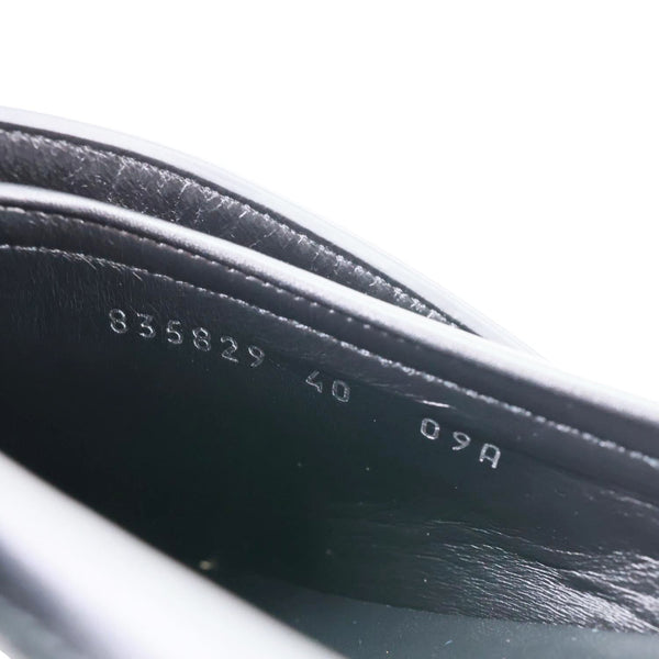 GUCCI Horsebit Leather Mules Size 40 Black 835829