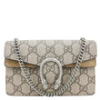 GUCCI Dionysus Super Mini GG Supreme Canvas Crossbody Bag Taupe 476432
