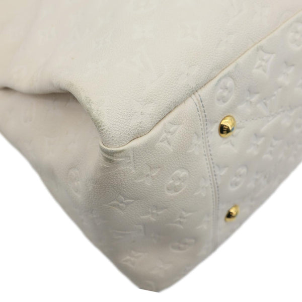 LOUIS VUITTON Artsy MM Monogram Empreinte Leather Hobo Bag Off White