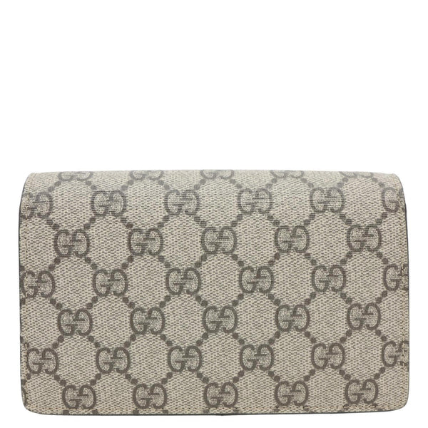 GUCCI Dionysus Super Mini GG Supreme Canvas Crossbody Bag Taupe 476432