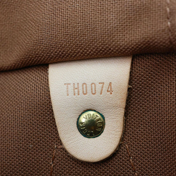 LOUIS VUITTON Speedy 35 Monogram Canvas Satchel Bag Brown