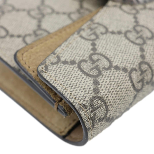 GUCCI Dionysus Super Mini GG Supreme Canvas Crossbody Bag Taupe 476432