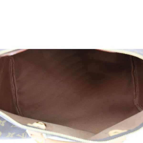 LOUIS VUITTON Speedy 35 Monogram Canvas Satchel Bag Brown