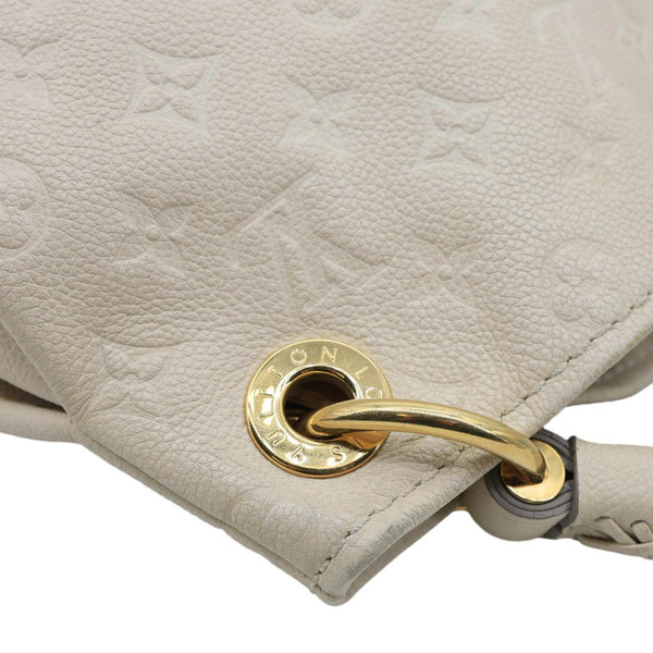 LOUIS VUITTON Artsy MM Monogram Empreinte Leather Hobo Bag Off White